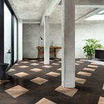  Interior Pictures of Black, Brown Triangles 363 from the Moduleo Moods collection | Moduleo